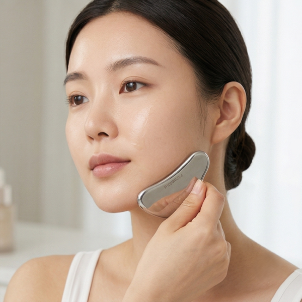 PLANTIFIQUE Set Ice Roller y Gua Sha Acero