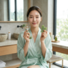 PLANTIFIQUE Set Gua Sha y Rodillo Facial Jade
