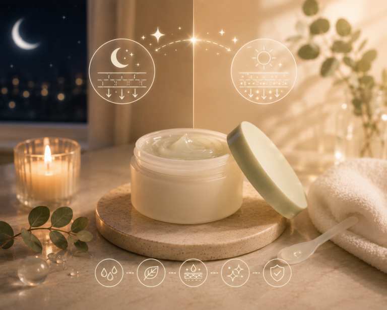 mascarilla nocturna coreana para hidratación intensa y recuperación de la piel durante la noche